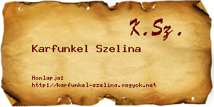 Karfunkel Szelina névjegykártya